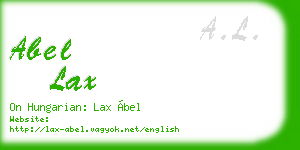 abel lax business card